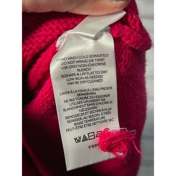 Anthropologie Maeve Womens Crystal Tunic Sweater Chartreuse Hi-Low Pink Size XS - Picture 5 of 10